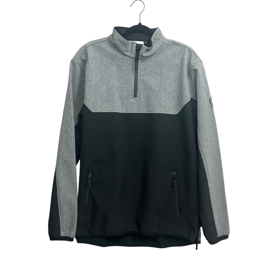 Goodwood England Pullover Mens XL Gray Black 1/4 Zip Softshell Jacket